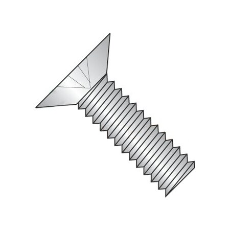 1/4-28 X 1-1/2 In Phillips Flat Machine Screw, Plain 18-8 Stainless Steel, 1000 PK